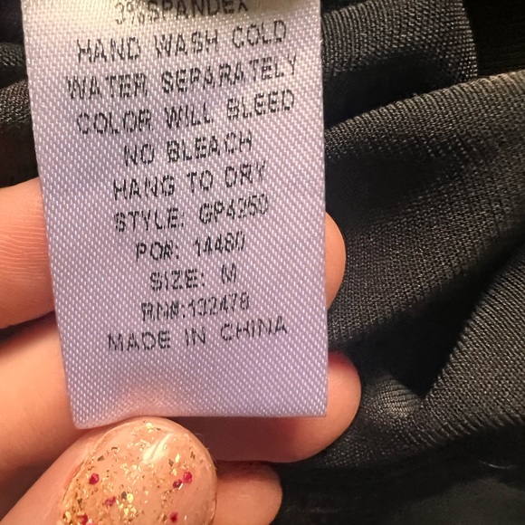 Glam size m satin jogger, pants black - Picture 4 of 8